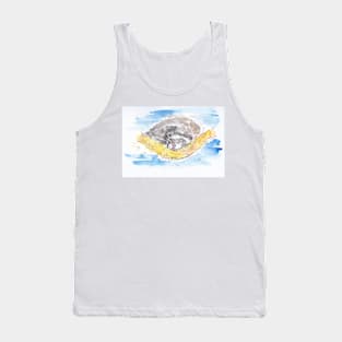 Sleepy ferret watercolour and pen drawing Tank Top